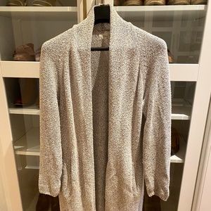 Aritzia Salt and Pepper Long Cardigan